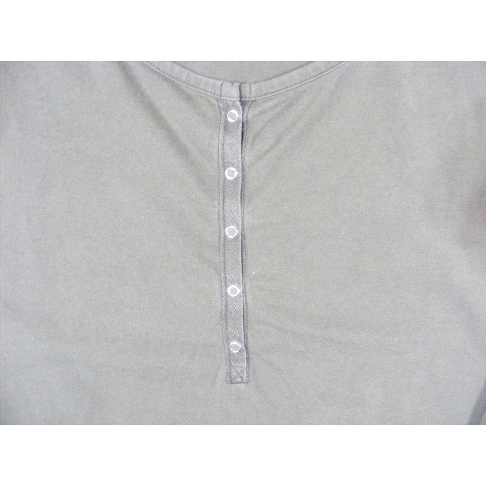 Catherines Henley Top Women 3X Olive Green Excellent 3/4 Sleeve Suprema Knit - Picture 5 of 10
